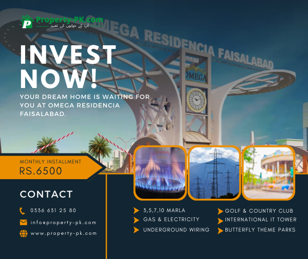 Omega Residencia Faisalabad - Payment Plan & All Details 2023